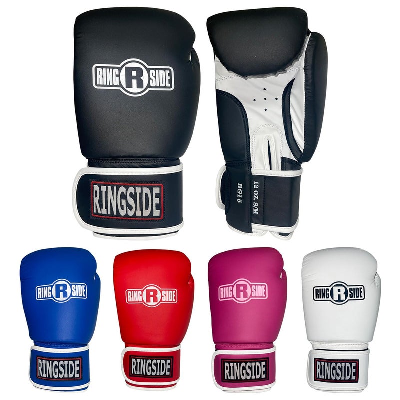 Ringside Striker Boxing Training Sparring Gloves, Large/X-Large, Black/White - Image 1